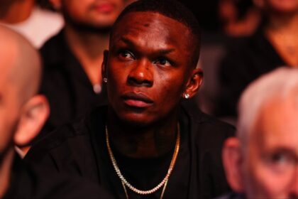 Israel Adesanya attends UFC 317 in Las Vegas