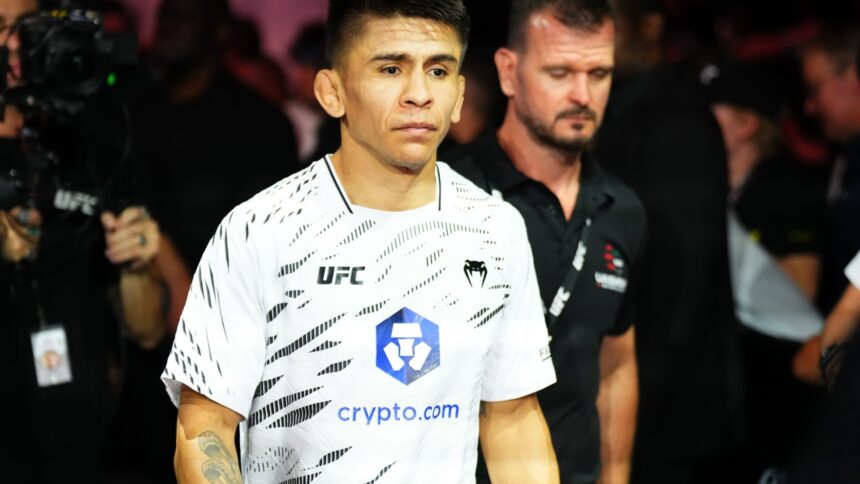Mario Bautista walks to the Octagon for his fight at UFC 321