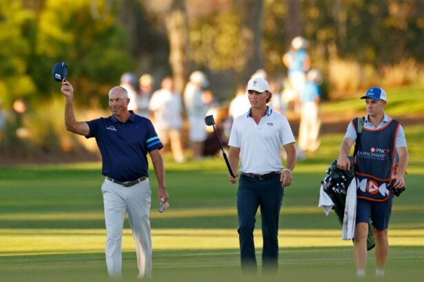 Matt Kuchar, son leads John Daly team by two strokes at PNC