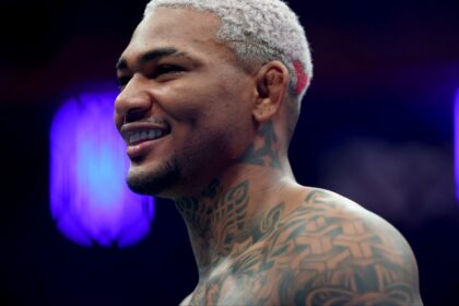 Michael Morales enters the Octagon for his fight at UFC 322