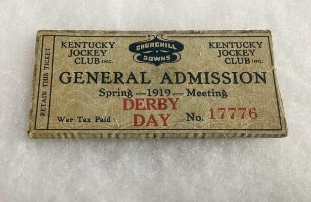 Rare 1919 Kentucky Derby ticket sold for $35,000