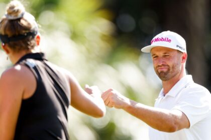 Thompson and Clarke share Grant Thornton's lead on late surge