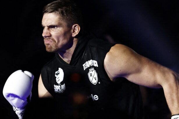 Rico Verhoeven walks out for a fight at a GLORY Kickboxing event