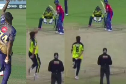 Tim David hilariously mimics Sunil Narine's bowling action in front of him during Abu Dhabi T10 match