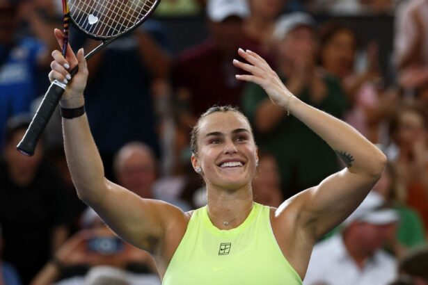 Aryna Sabalenka wins Brisbane final in tense battle with Marta Kostyuk