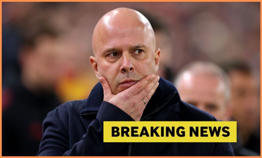 Arne Slot looks on and