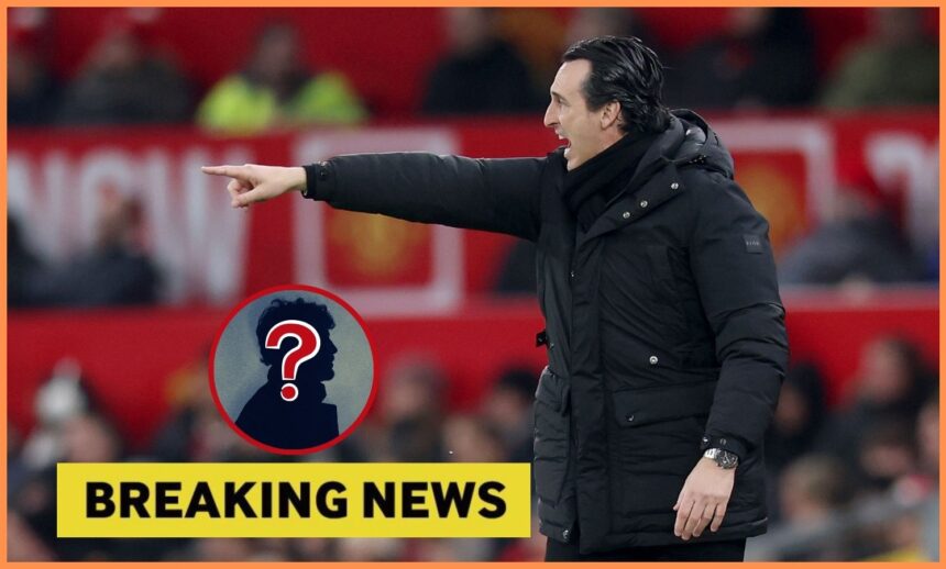 Unai Emery shouts instructions during Aston Villa