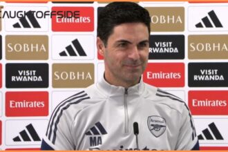 Mikel Arteta at his press conference