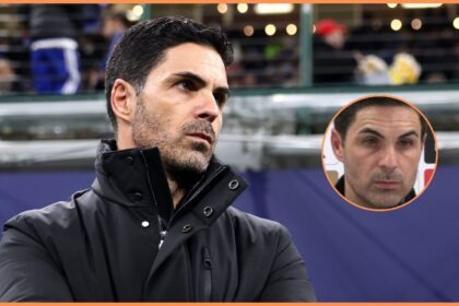 Mikel Arteta looks on during Arsenal