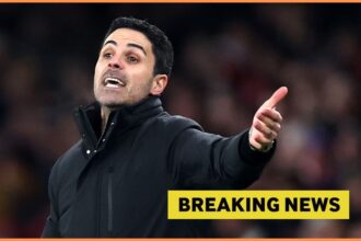 Mikel Arteta and yellow