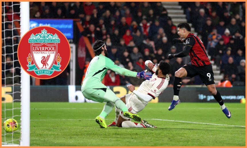 Liverpool concede the opening goal against Bournemouth