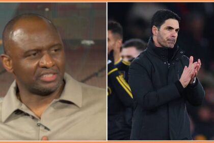Split image of Patrick Vieira and Mikel Arteta