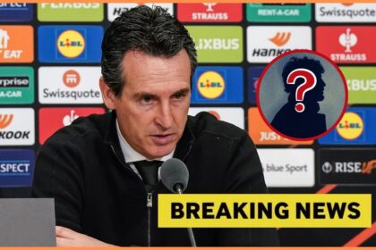 Unai Emery speaking at a press conference