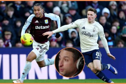Elliot Anderson in action for Nottingham Forest against Aston Villa