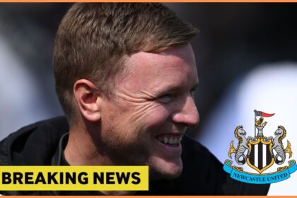 Eddie Howe plus breaking news banner