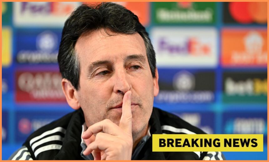 Unai Emery during a press conference