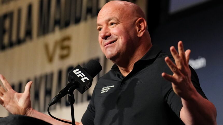 Dana White speaks at the UFC 322 pre-fight press conference