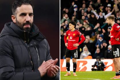 Split image of Ruben Amorim and Lisandro Martinez