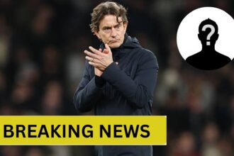 Thomas Frank with overlay of Breaking News and mystery player