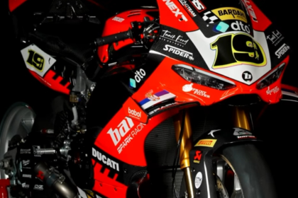 Alvaro Bautista's Barni Ducati in the team's 2026 season launch video. Credit: Instagram/Barni Spark Racing.