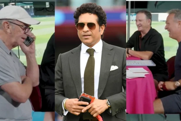 Sachin Tendulkar and David Lloyd