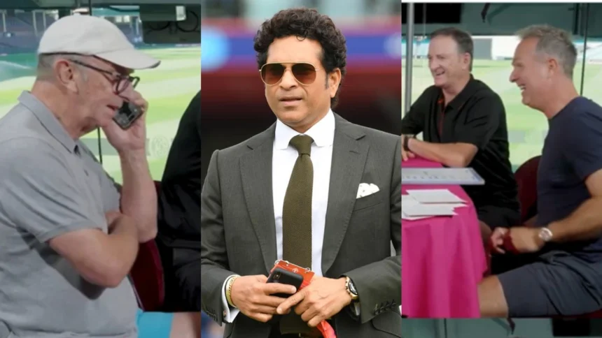 Sachin Tendulkar and David Lloyd