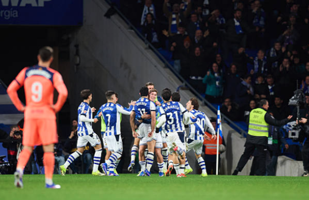 Real Sociedad 2-1 Barcelona: La Liga leaders surprised by 10-man hosts