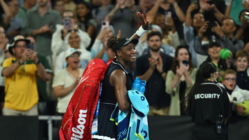 Venus Williams makes Australian Open history but stumbles with a late loss