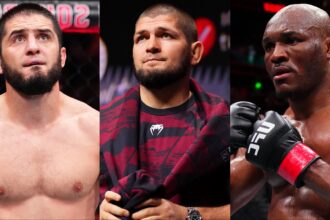 Islam Makhachev, Khabib Nurmagomedov, Kamaru Usman