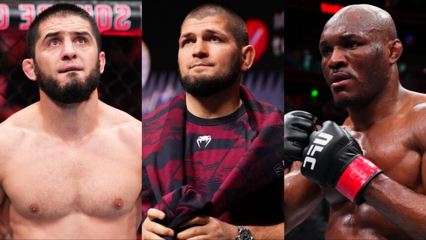 Islam Makhachev, Khabib Nurmagomedov, Kamaru Usman