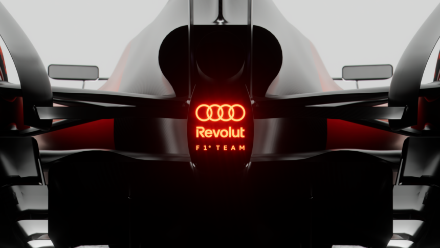 Video of Audi's first ever F1 car running on the Barcelona course