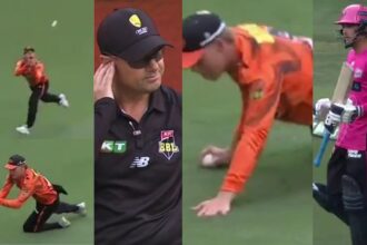 Bizarre scenes in BBL final: Sydney Sixers' batter Joel Davies called back after being given out