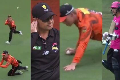 Bizarre scenes in BBL final: Sydney Sixers' batter Joel Davies called back after being given out