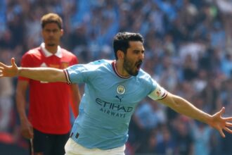 Former Manchester City midfielder Ilkay Gundogan hopes his former club can catch up with Arsenal in the race for the Premier League title (video)
