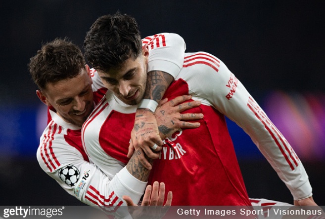 Arsenal celebrate Kai Havertz's return from injury as Victor Gokeres struggles