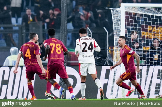 Roma 1-1 AC Milan: Pellegrini's penalty dents visitors' title hopes
