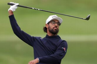 Akshay Bhatia takes birdie blitz to take third-round lead at Pebble Beach