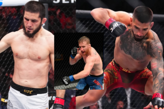 Islam Makhachev, Justin Gaethje, Ilia Topuria