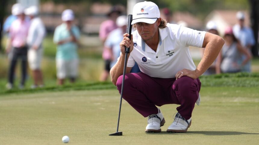 Austin Smotherman lifts Cognizant to a three-point lead. Cut by Brooks Koepka