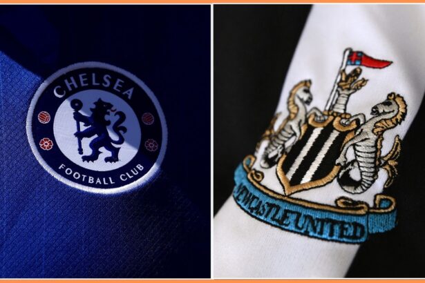 Chelsea and Newcastle club logos