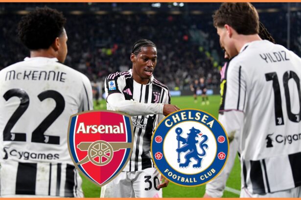 Kenan Yildiz with his Juventus teammates