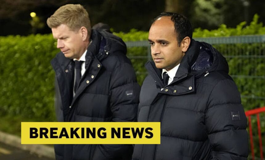 Tottenham Hotspur Sporting Director Johan Lange (left) and Chief Executive Vinai Venkatesham arriving the Premier League match at the Vitality Stadium, Bournemouth