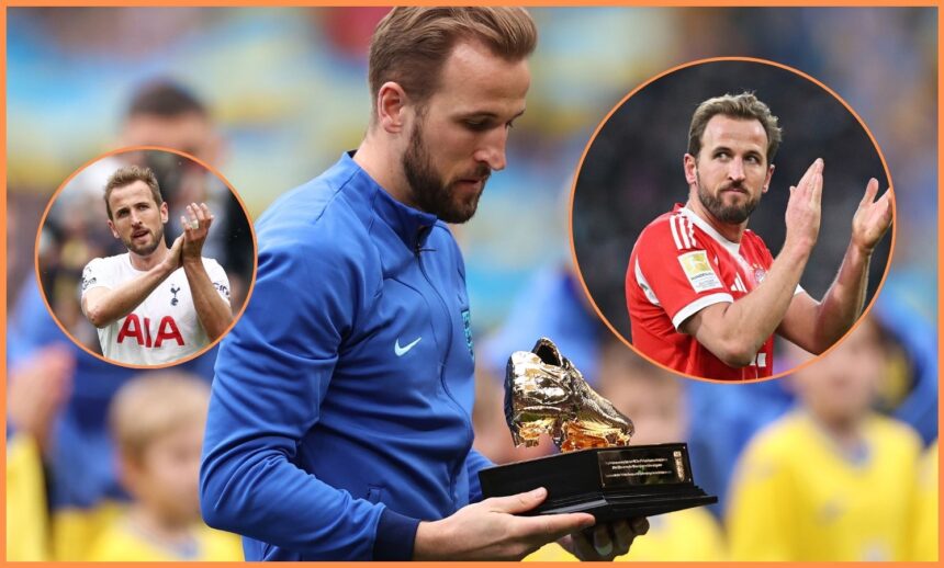 Harry Kane with England, Tottenham, and Bayern Munich