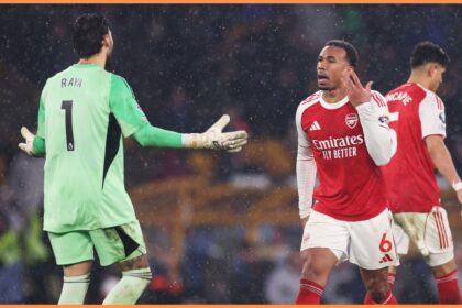 David Raya and Gabriel Magalhaes