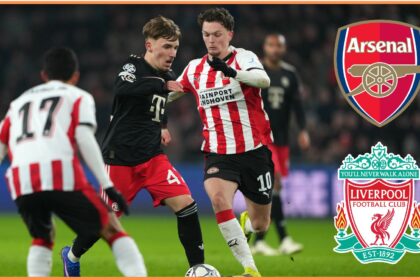 Lennart Karl in action for Bayern against PSV