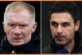 Paul Scholes and Mikel Arteta