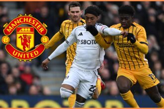 Carlos Baleba in action for Brighton against Leeds