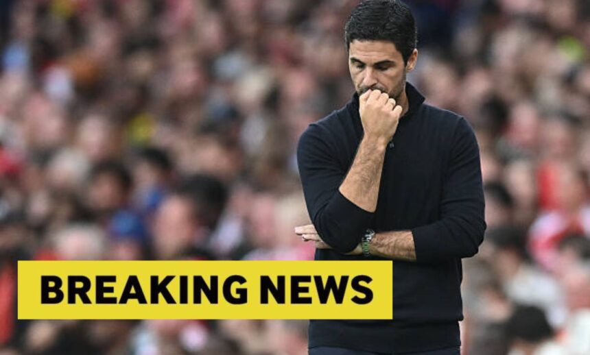 Mikel Arteta looking dejected