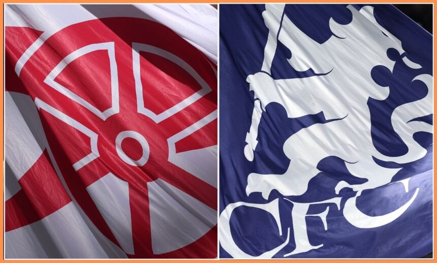 Arsenal and Chelsea flags