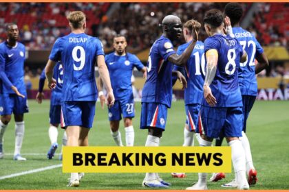 Enzo Fernandez celebrates scoring for Chelsea against LAFC